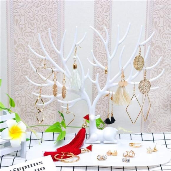 Women 63 Pair Gift Fashion Earrings with Tassel Layered Ball Dangle‎ Hoop Stud - Picture 5 of 6